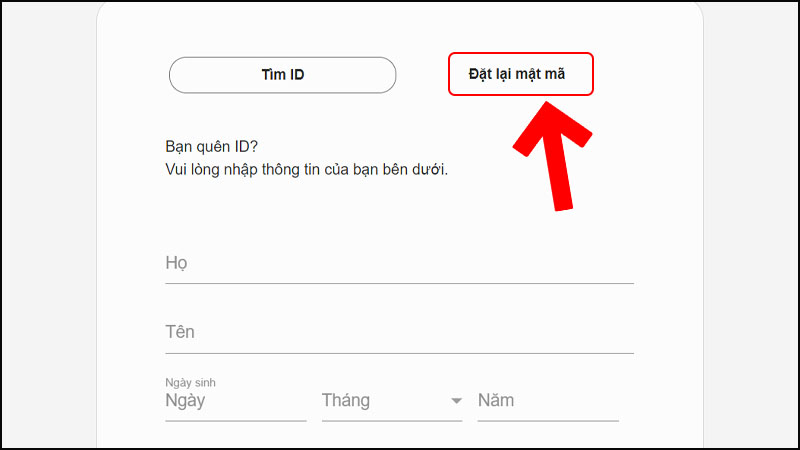 Có thể bạn đã quên mật khẩu đăng nhập, hãy đặt lại mật khẩu mới nhé